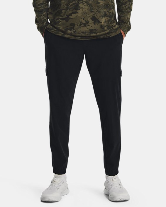 Men's UA Stretch Woven Cargo Pants in Black image number 0